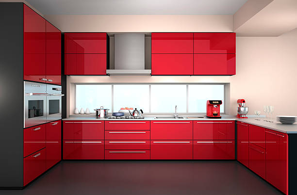 red kitchen