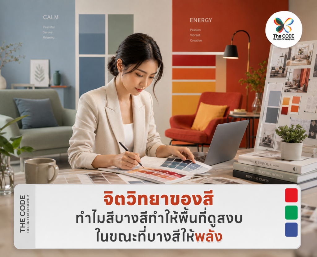 จิตวิทยาของสี ทำไมสีบางสีทำให้พื้นที่ดูสงบ ในขณะที่บางสีให้พลัง